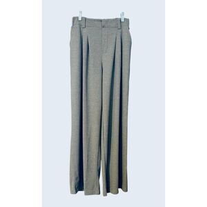 Halara Flex High Waisted Waffle Knit Wide Leg Work Pants Pockets Gray XS